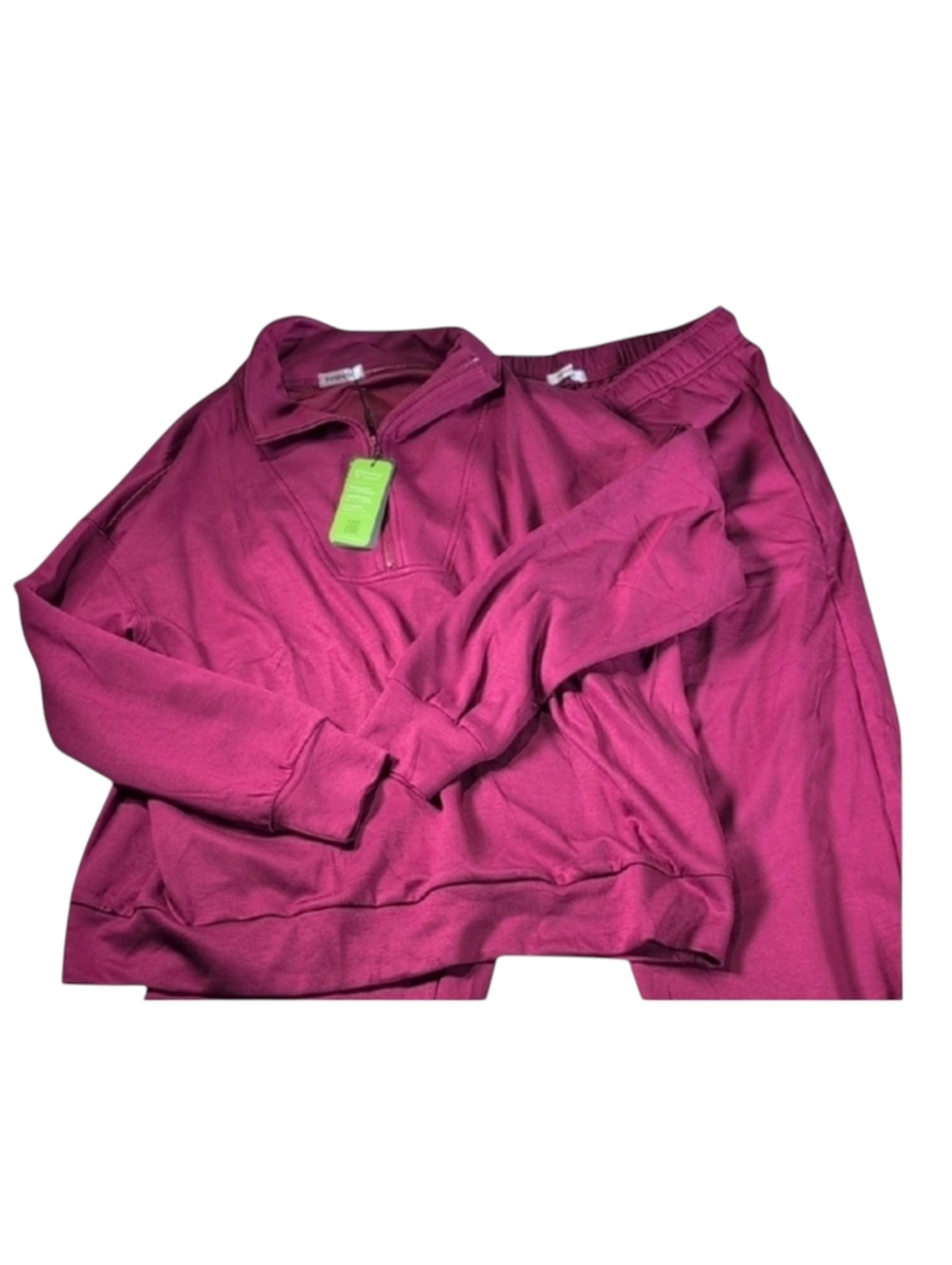 Pinspark 2 Piece Lounge Set Airplane Travel Outfit  Hot Pink/Fuchsia